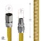 Flextron Gas Line Hose 5/8'' O.D.x72'' Len 3/4" FIPx1/2" MIP Fittings Yellow Coated Stainless Steel Flexible FTGC-YC12-72Q - alternate 5